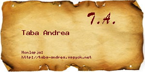 Taba Andrea névjegykártya